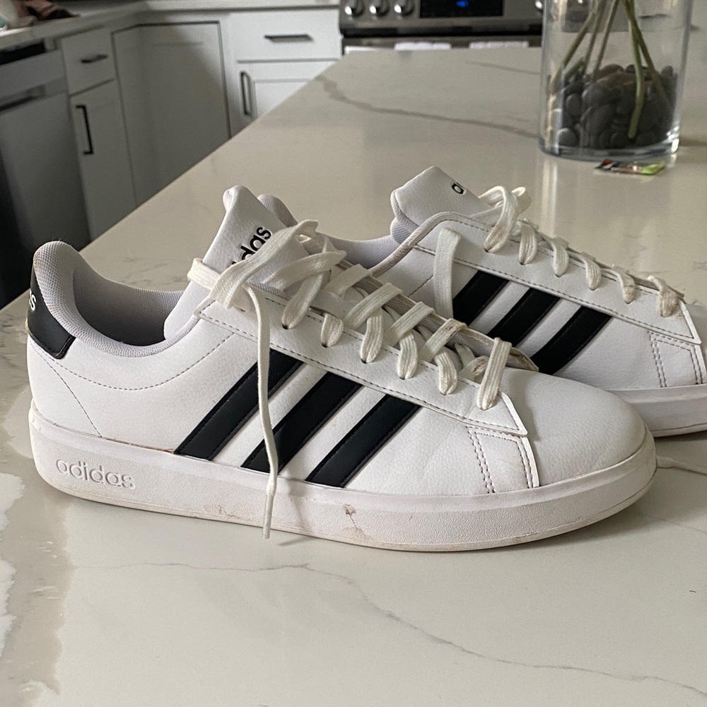 adidas White and Black Low-Top Sneakers